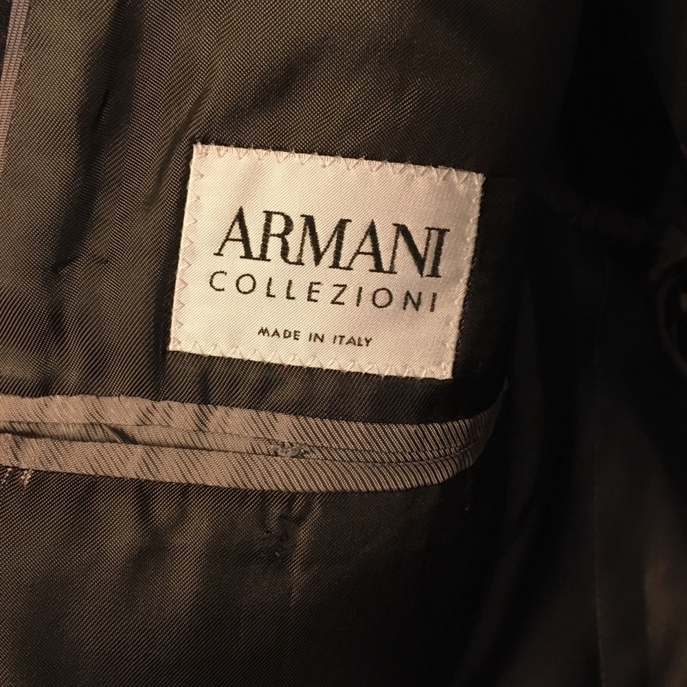 Armani Wool Windowpane Two Button Blazer - image 6